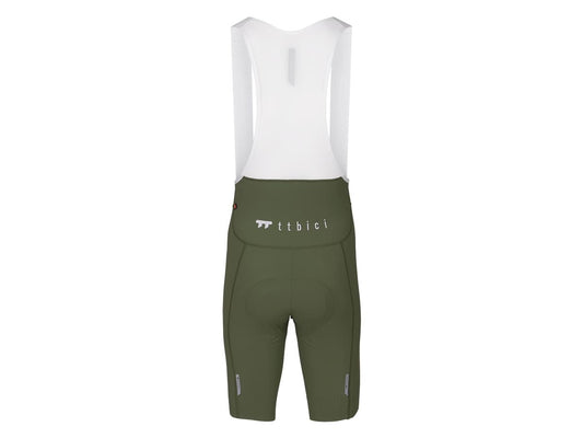 a Line Men' Lightweight Bib Shorts / Bronze Green