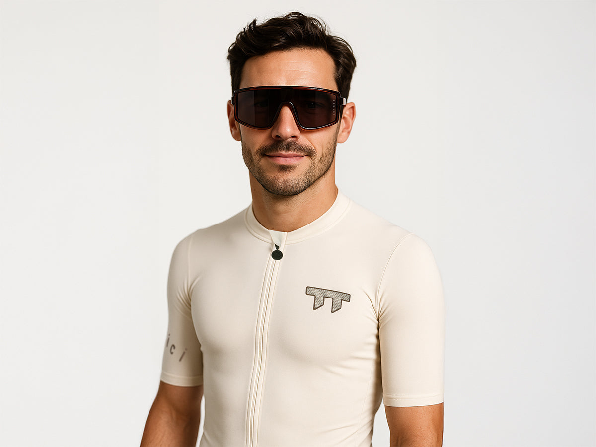 E-1 Cycling Sunglasses 騎行運動眼鏡 / 霧棕色+灰鏡片 (CAT3)