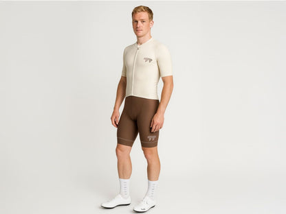 E Line Men' Classic Bib Shorts / Dark Brown