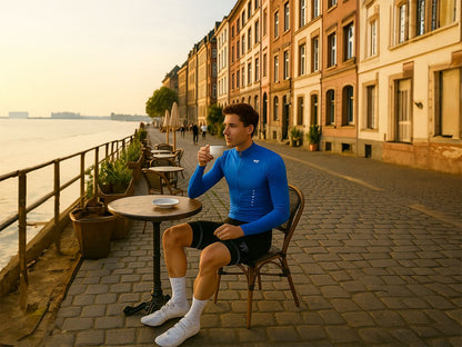 a Line Men' Lightweight LS Jersey / Brilliant Blue