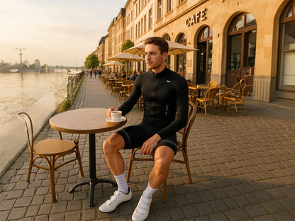 A Line Men's Lightweight LS Jersey 男款輕量長袖車衣 / 黑色