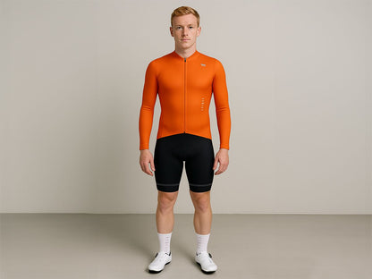 a Line Men's Lightweight LS Jersey 男款輕量長袖車衣 / 切達橘
