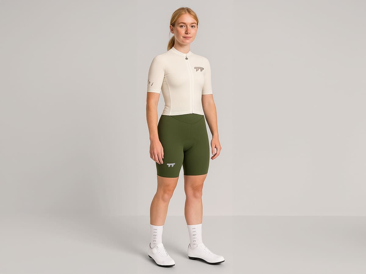 a Line Woen' Lightweight Bib Shorts / Bronze Green