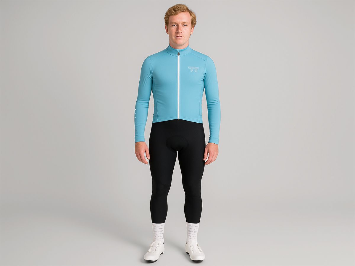 e Line Men's Classic Thermal Ls Jersey 男款經典保暖長袖車衣 / 馬卡龍藍