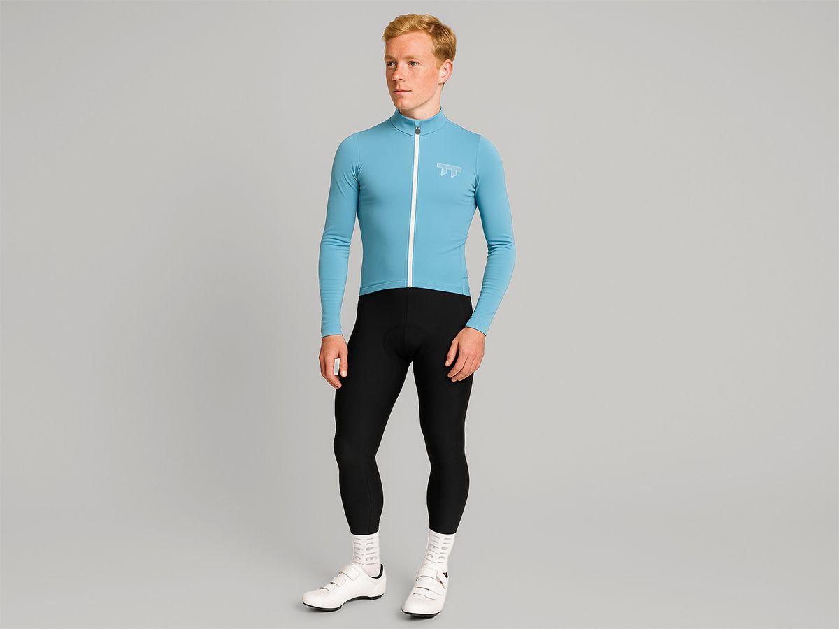 e Line Men's Classic Thermal Ls Jersey 男款經典保暖長袖車衣 / 馬卡龍藍
