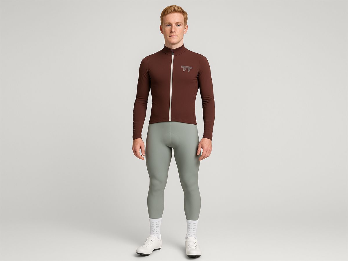 e Line Men's Classic Thermal Ls Jersey 男款經典保暖長袖車衣 / 栗紅色