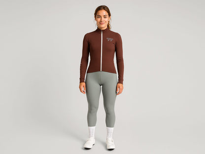 e Line Women's Classic Thermal Ls Jersey 女款經典保暖長袖車衣 / 栗紅色
