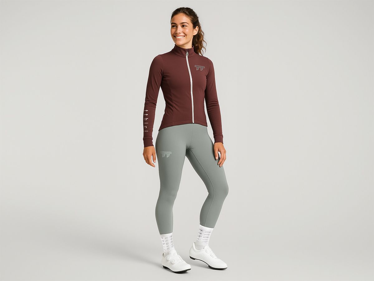 e Line Women's Classic Thermal Ls Jersey 女款經典保暖長袖車衣 / 栗紅色