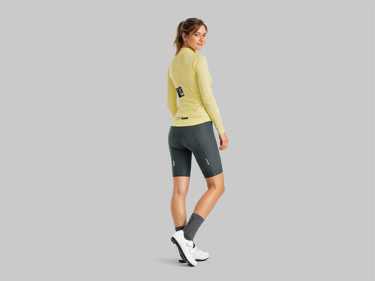 a Line Women's Apex Cargo Bib Shorts 女款口袋車褲 / 炭灰