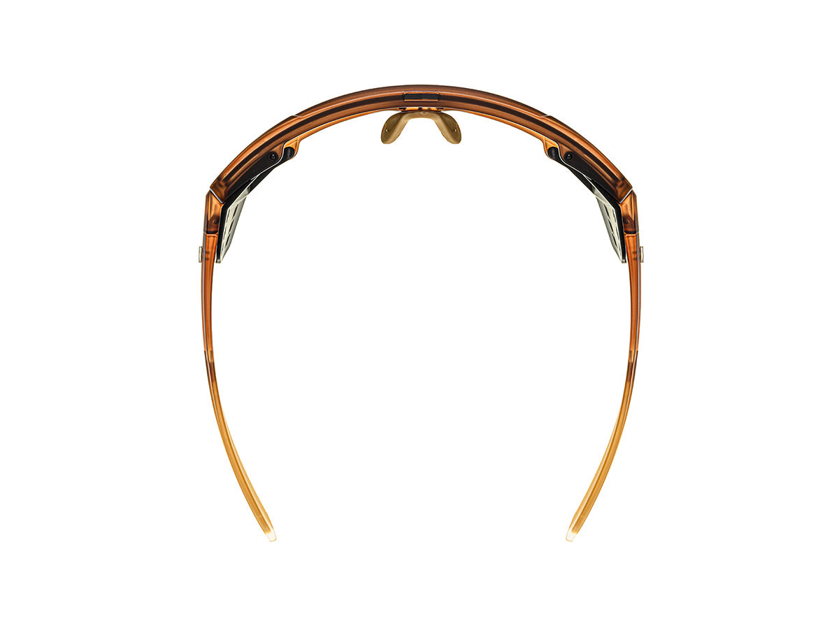 E-1 Cycling Sunglasses 騎行運動眼鏡 / 霧棕色+鏡面金鏡片 (CAT3)