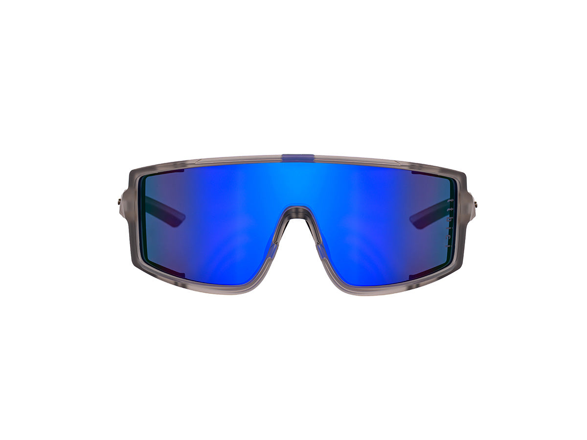 E-1 Cycling Sunglasses 騎行運動眼鏡 / 霧灰色+鏡面藍鏡片 (CAT3)