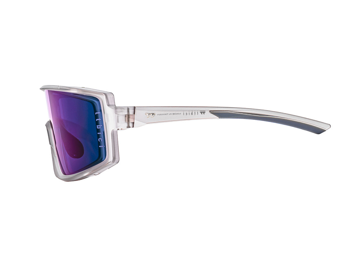 E-1 Cycling Sunglasses 騎行運動眼鏡 / 霧灰色+鏡面藍鏡片 (CAT3)