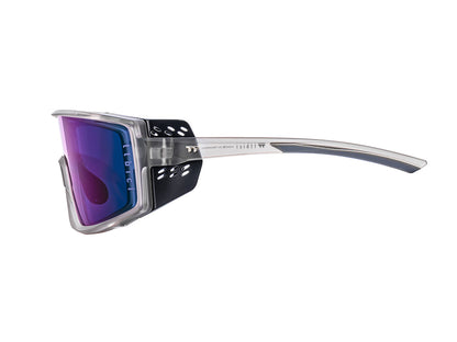 E-1 Cycling Sunglasses 騎行運動眼鏡 / 霧灰色+鏡面藍鏡片 (CAT3)