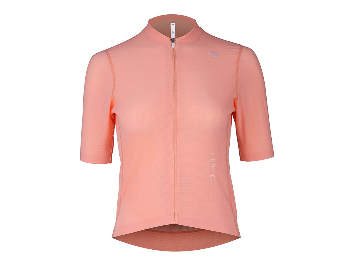 เสื้อปั่นจักรยานผู้หญิง รุ่น A LINE เนื้อผ้าบางเบา สีชมพู Peach