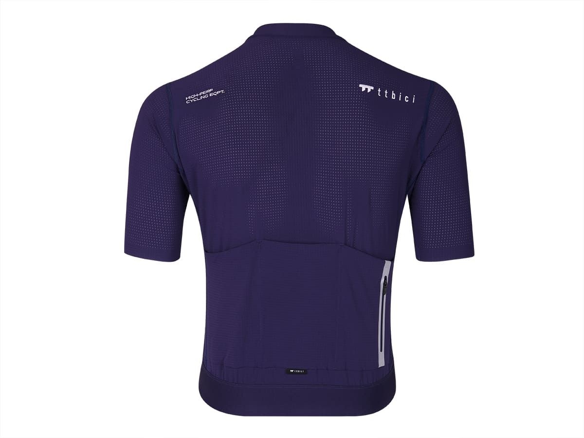 เสื้อปั่นจักรยานผู้ชาย รุ่น A LINE เนื้อผ้าบางเบา สีม่วง Eclipse
