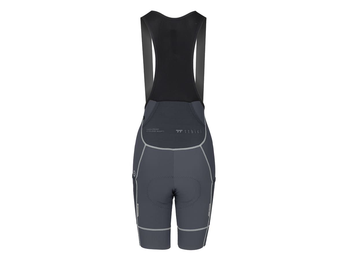 a Line Women's Cargo Bib Shorts 女款輕量口袋車褲 / 炭灰