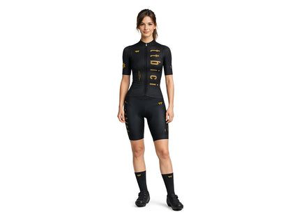 a Line Women' Stay Gold Bib Shorts / Black