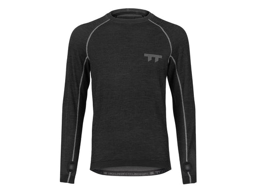u Line Tech Merino Knit Ls T-Shirt Charcoal