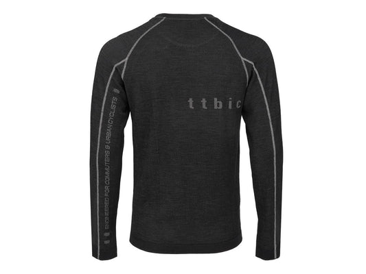 u Line Tech Merino Knit Ls T-Shirt Charcoal