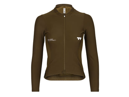 เสื้อจักรยานแขนยาวผู้หญิง รุ่น Altitude / สีน้ำตาลเข้ม