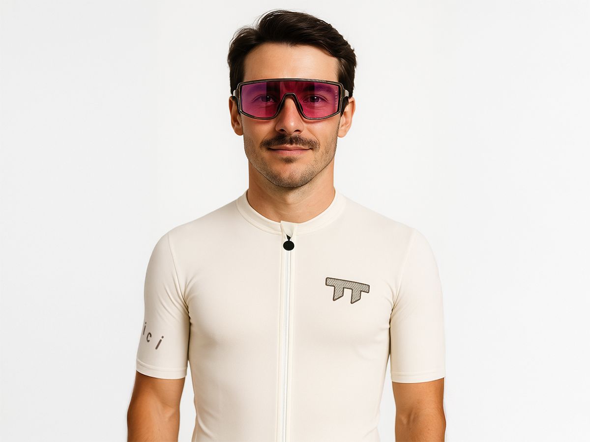 E-1 Cycling Sunglasses 騎行運動眼鏡 / 霧灰色+粉紅鏡片 (CAT1)