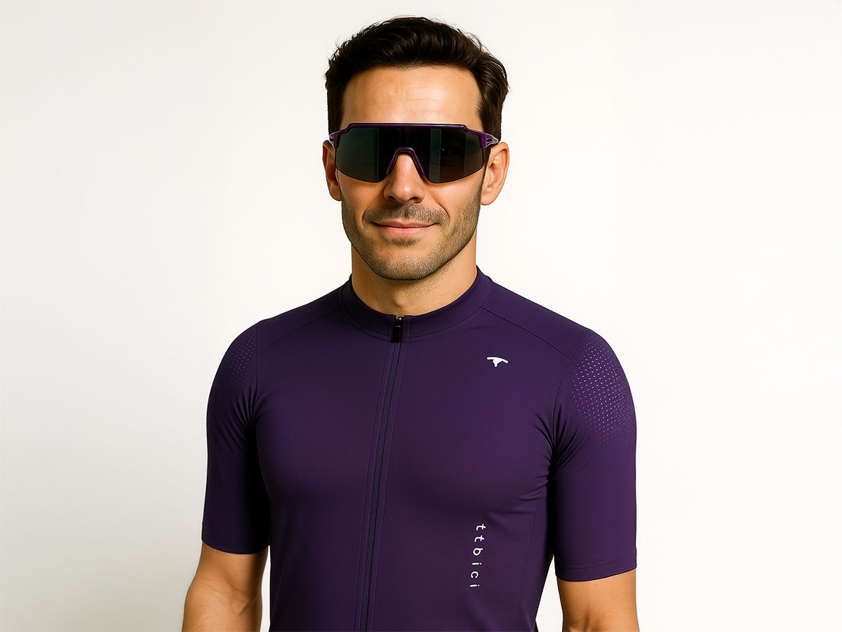 A-2 Performance Sunglasses / Matte Purple / Green Lens (CAT3)
