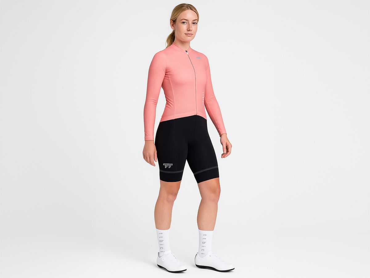a Line Women's Lightweight LS Jersey 女款輕量長袖車衣 / 蜜桃粉