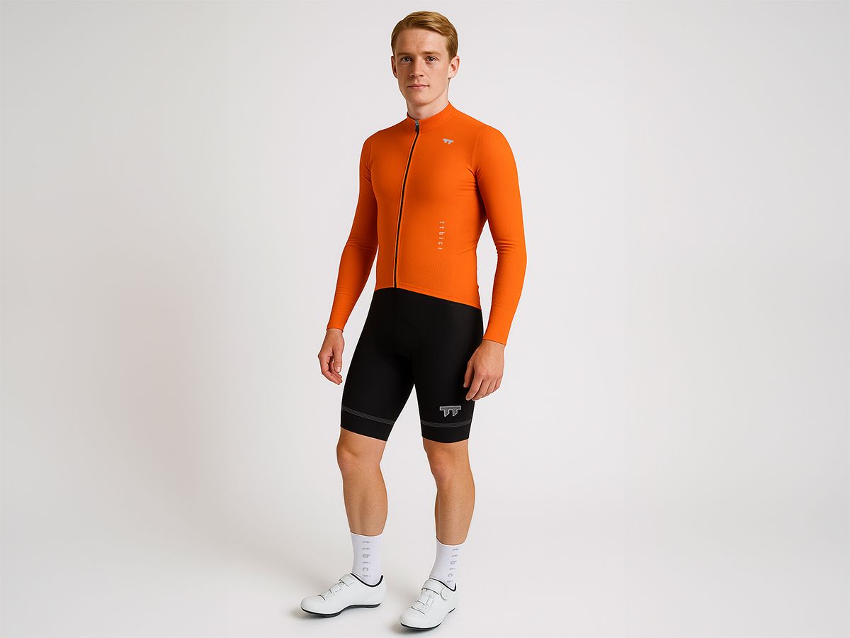 a Line Men's Lightweight LS Jersey 男款輕量長袖車衣 / 切達橘