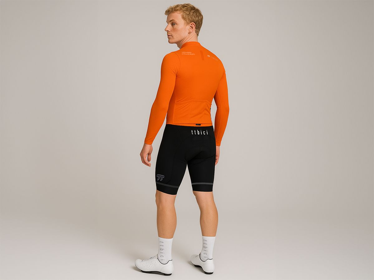 a Line Men's Lightweight LS Jersey 男款輕量長袖車衣 / 切達橘