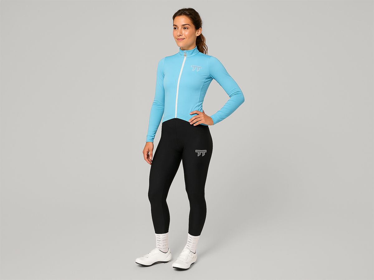 e Line Women's Classic Thermal Ls Jersey 女款經典保暖長袖車衣 / 馬卡龍藍