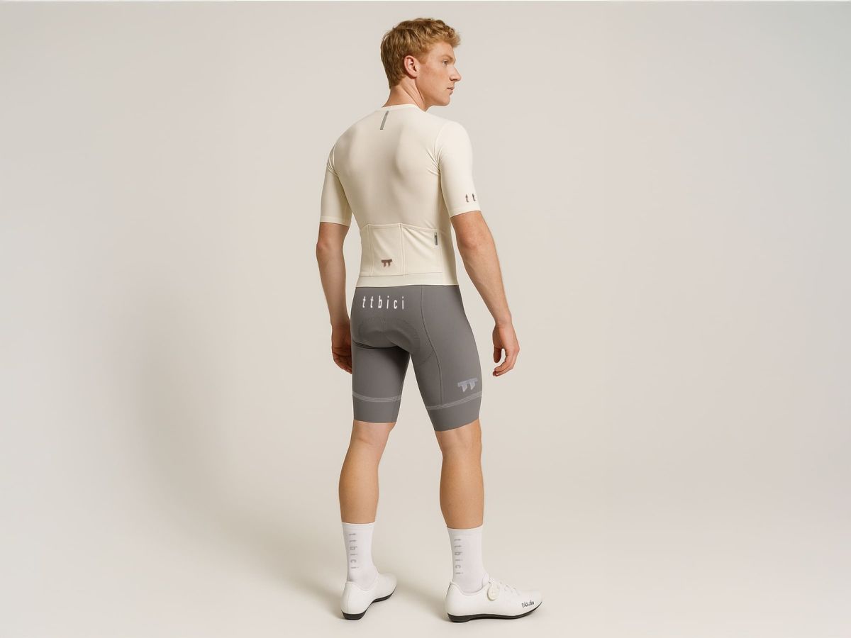 e Line Men's Classic Bib Shorts / Grey