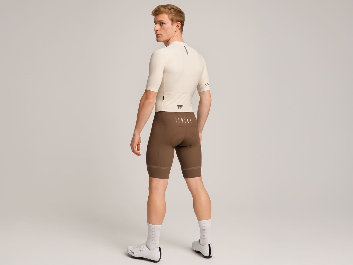 e Line Men's Classic Bib Shorts / Dark Brown