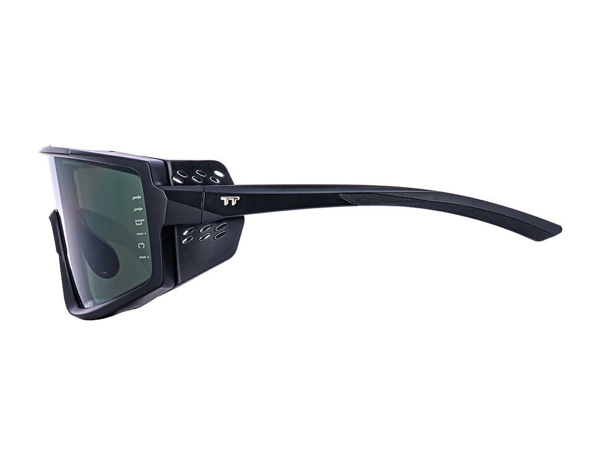E-1 Cycling Sunglasses / Solid Black / Green Lens (CAT2)