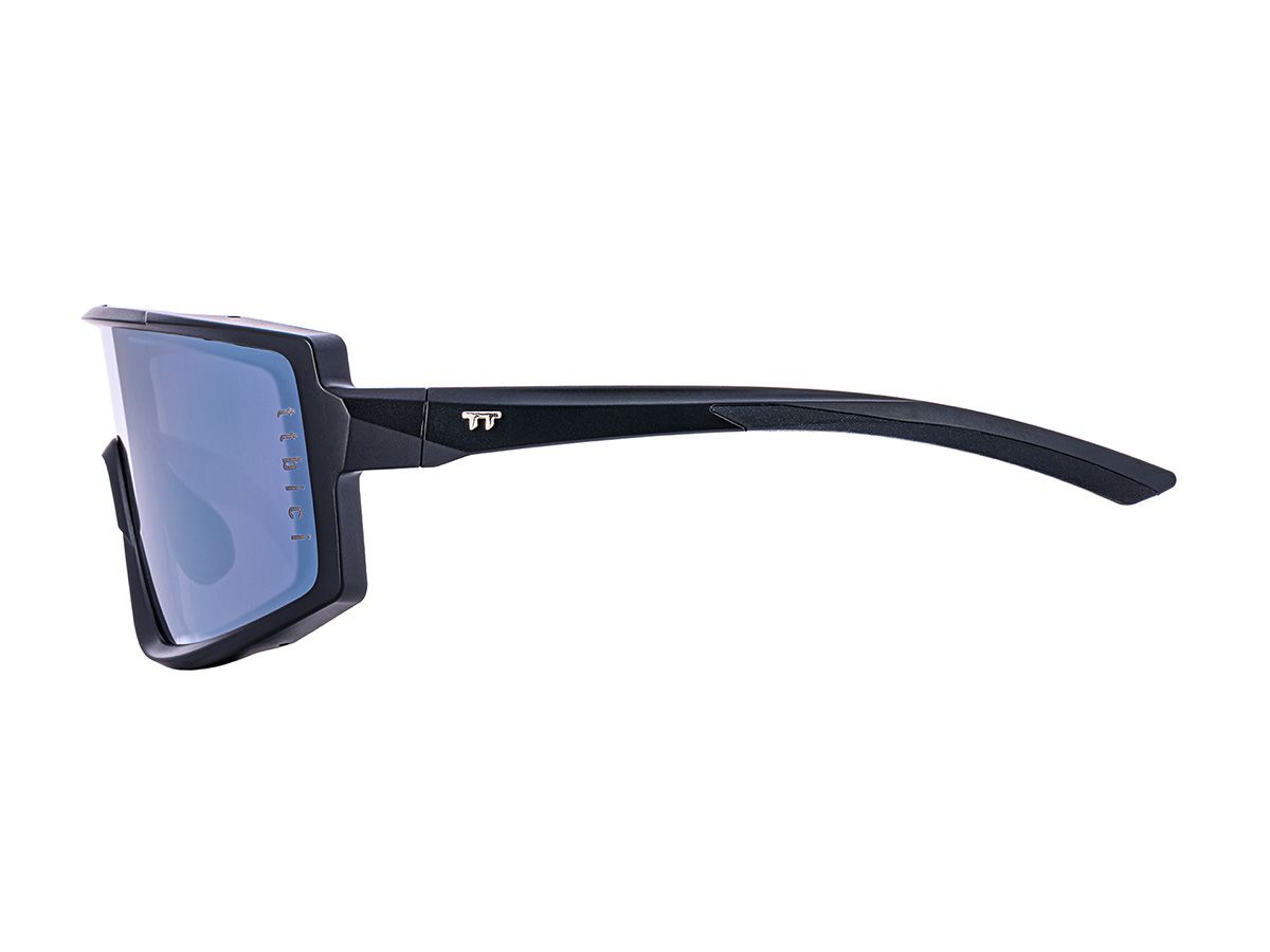 E-1 Cycling Sunglasses / Solid Black / Mirror Silver Lens (CAT3)