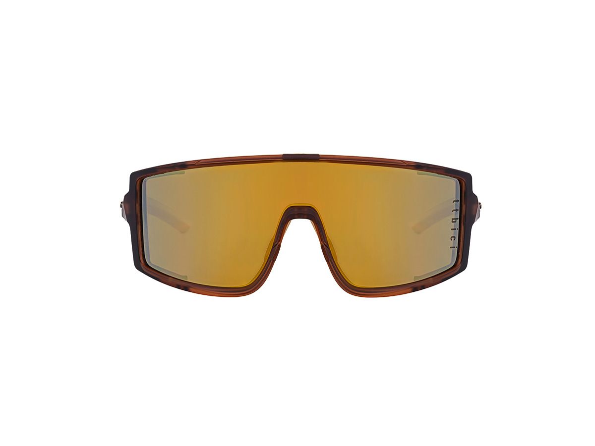 E-1 Cycling Sunglasses / Matte Brown / Mirror Gold Lens (CAT3)