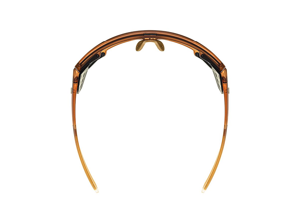 E-1 Cycling Sunglasses / Matte Brown / Mirror Gold Lens (CAT3)