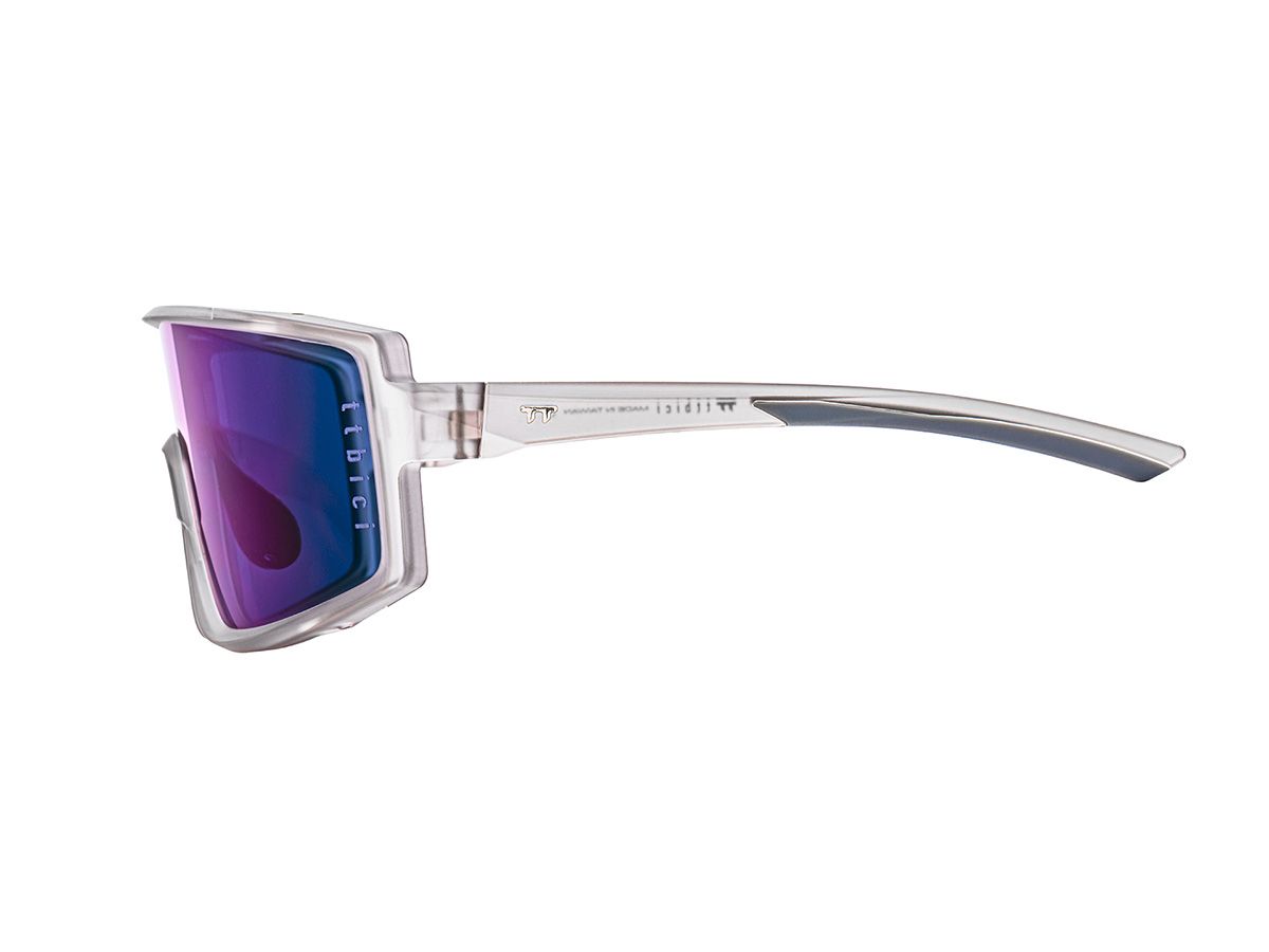 E-1 Cycling Sunglasses / Matte Grey / Mirror Blue Lens (CAT3)