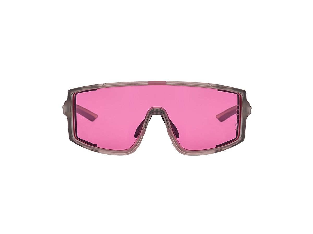 E-1 Cycling Sunglasses / Matte Grey / Pink Lens (CAT1)