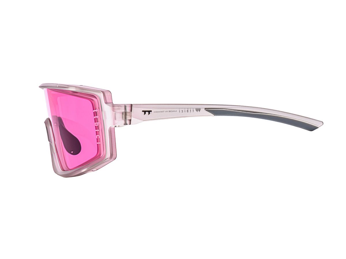 E-1 Cycling Sunglasses / Matte Grey / Pink Lens (CAT1)