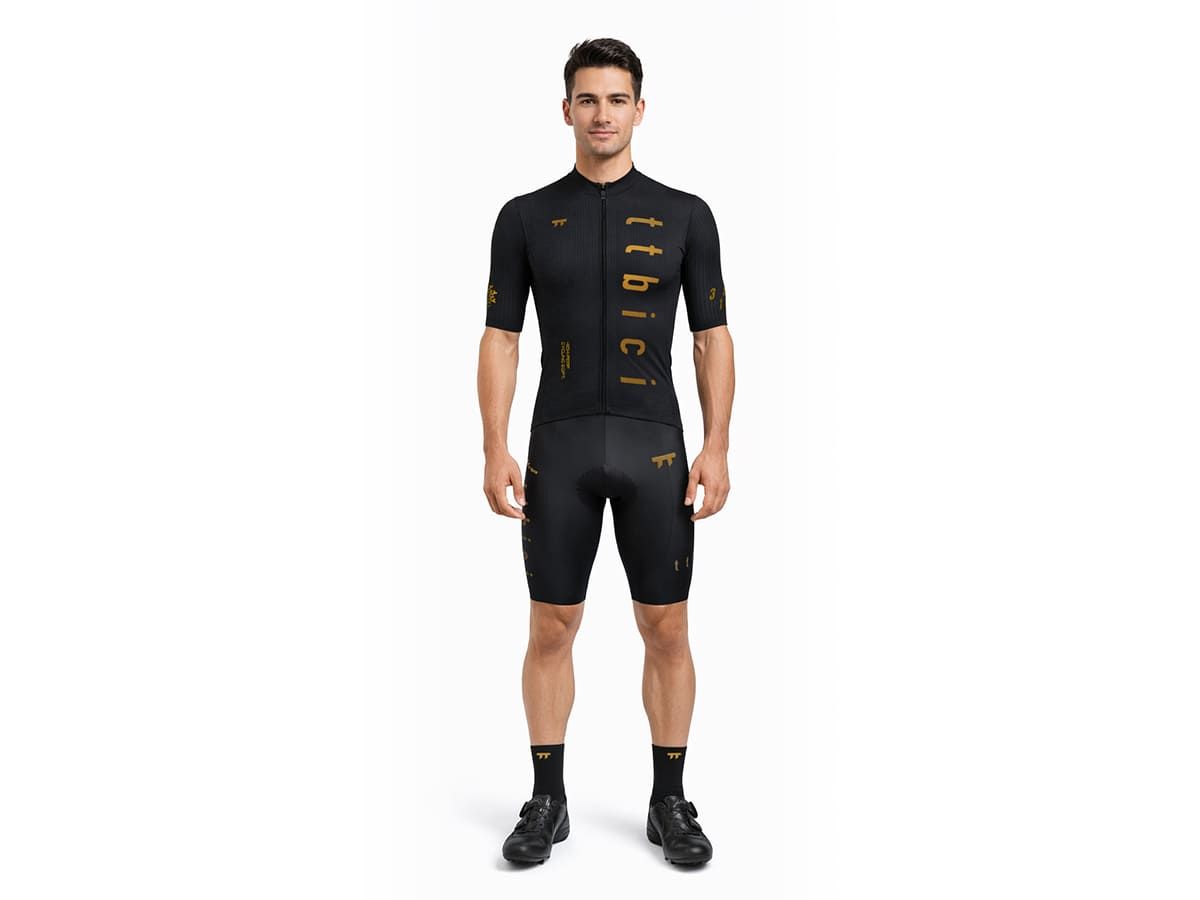 เสื้อจักรยานแอโร่ผู้ชาย รุ่น Stay Gold / สีขาวทอง