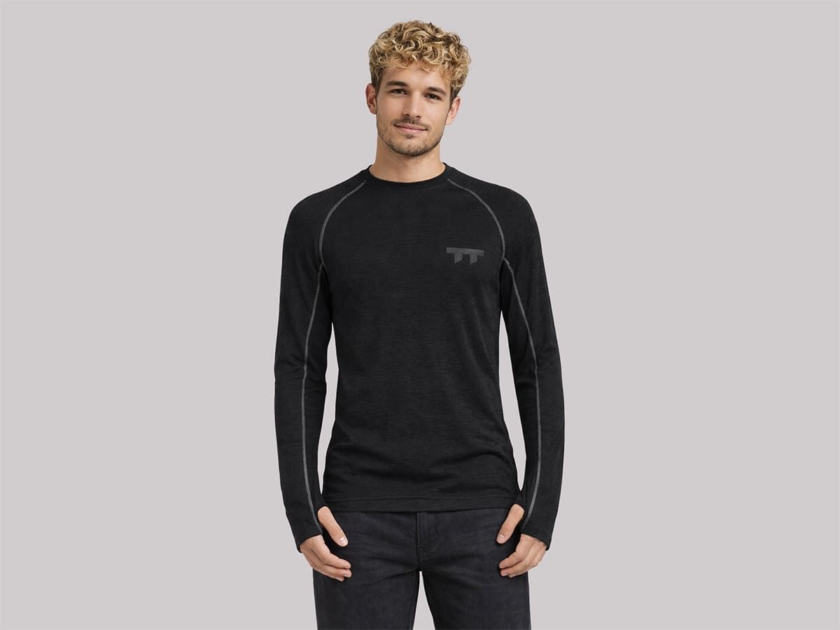 u Line Tech Merino Knit Ls T-Shirt 美麗諾羊毛編織機能長袖T恤 / 炭灰