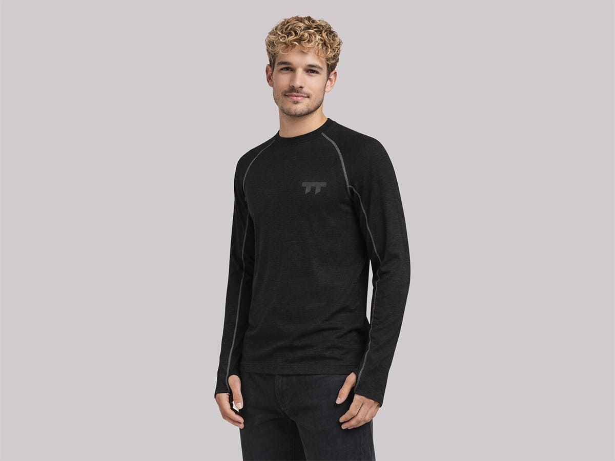 u Line Tech Merino Knit Ls T-Shirt 美麗諾羊毛編織機能長袖T恤 / 炭灰