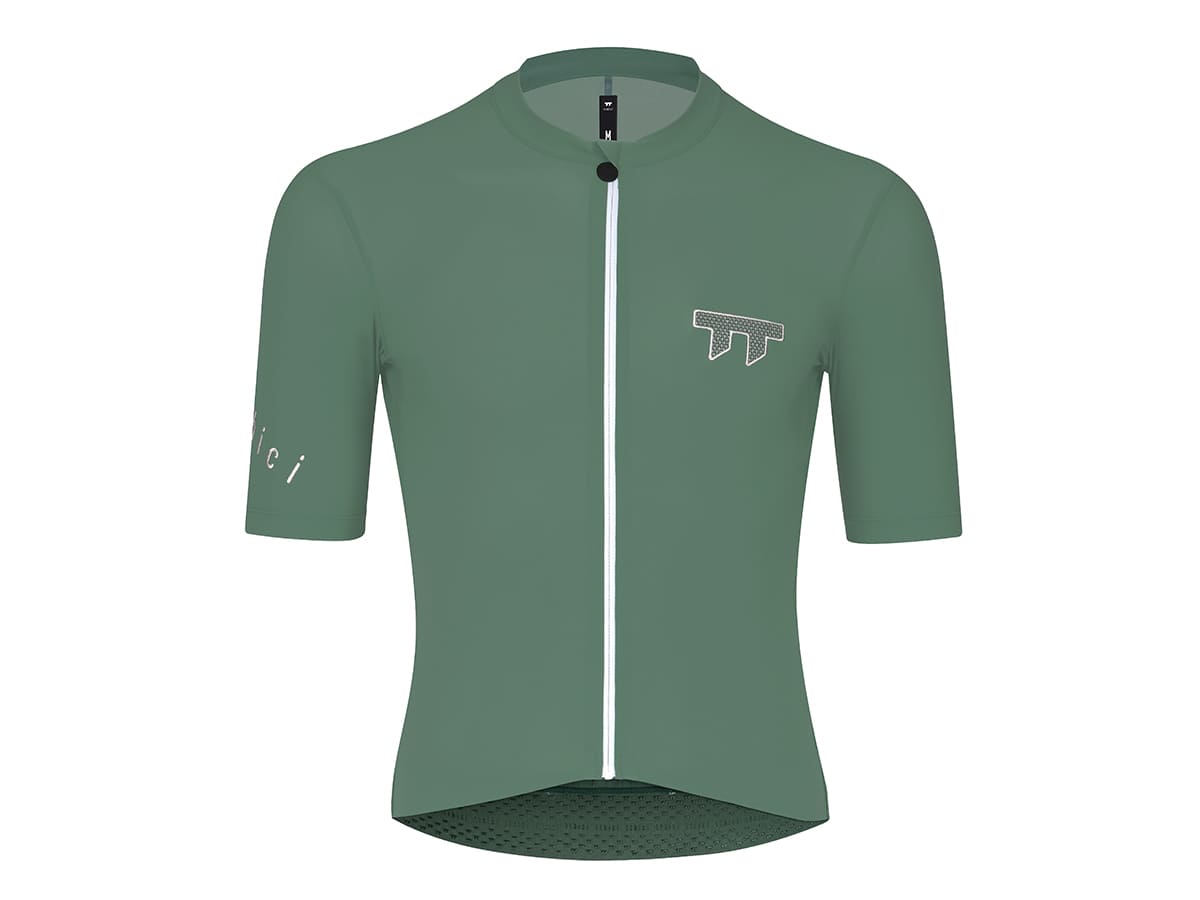 เสื้อปั่นจักรยานผู้ชาย TTBICI รุ่น E LINE แบบคลาสสิก / สีเขียวไพน์ (Pine Green) XL